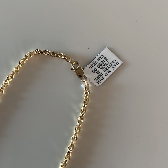 Mens 10k Gold Rope Chain - Picture 2 of 3